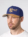 Бейсболка MITCHELL NESS арт. HP16222-NYYBLUE New York Yankees MLB (синий / бежевый)